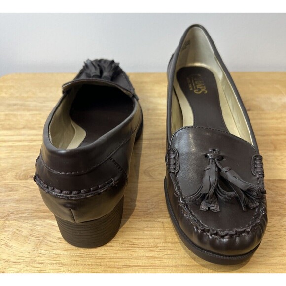 Chaps Womens Patsy Drk Brown Tassel Loafer 8B Slip-On Casual Dress Shoe Low Heel - Picture 4 of 16